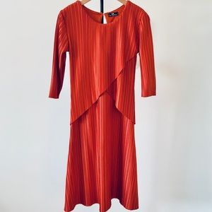 Indy Brand NEW Orange Pleated Dress